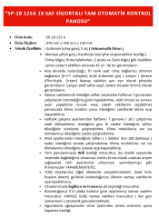 SP-18-125 A TAM OTOMATİK KONTROL PANOSU